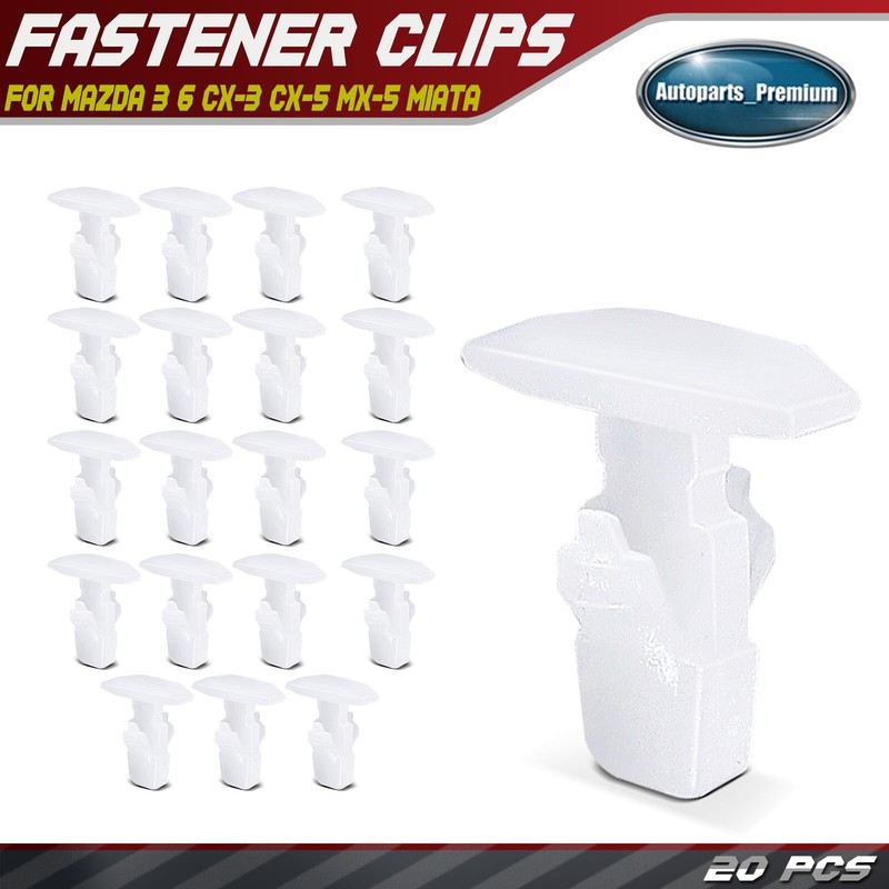 20Pcs 5mm Nylon Weatherstrip Retainer Fastener Clip for Mazda 3 6 CX-5 KD4558762