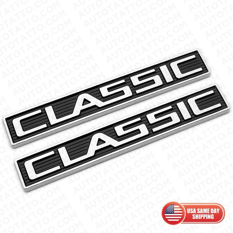 2pcs Fit Dodge RAM «CLASSIC» Front Door Emblem Nameplate Badge Chrome