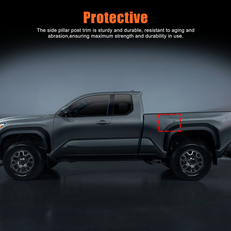 ABS Carbon Fiber Door Fuel Tank Cover Cap Tank Trim For Toyota Tacoma 2024+ US gallery