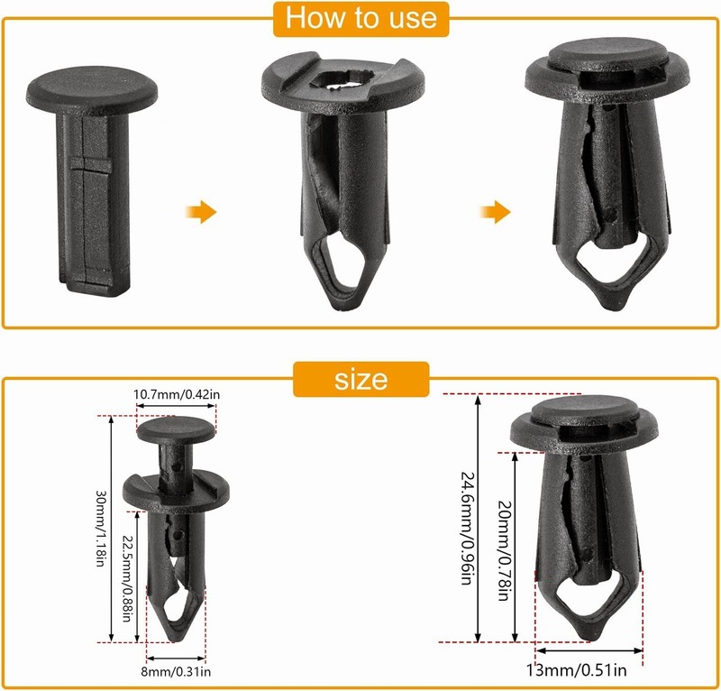 For Chevrolet Silverado 1500 Body Bolts & U-nut Clips M6 Splash Shield Guard gallery