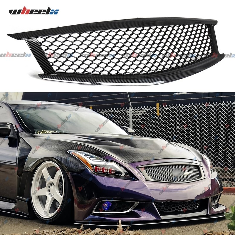 For Infiniti G37 Q60 2-Door Coupe 2008-2013 Front Bumper Grill Grille Honeycomb
