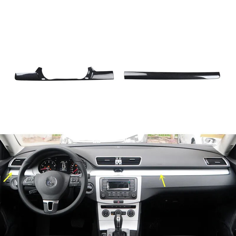 For Volkswagen CC 2012-2018 ABS Carbon Fiber Car Interior Mouldings Stickers