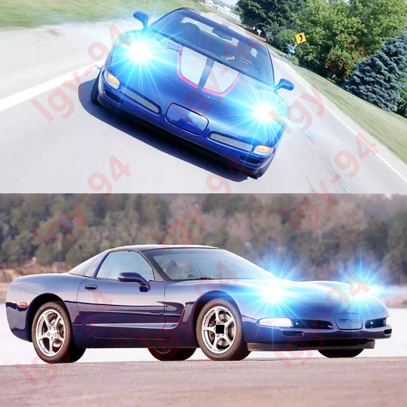 For Corvette C5 1997-2004 -4PC 8000K Projector Headlights Lamps LED Left & Right