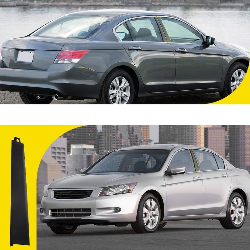 Front Door Pillar Molding Black For Honda Accord 2008 2009 2010 2011 - 2013 2-6X gallery