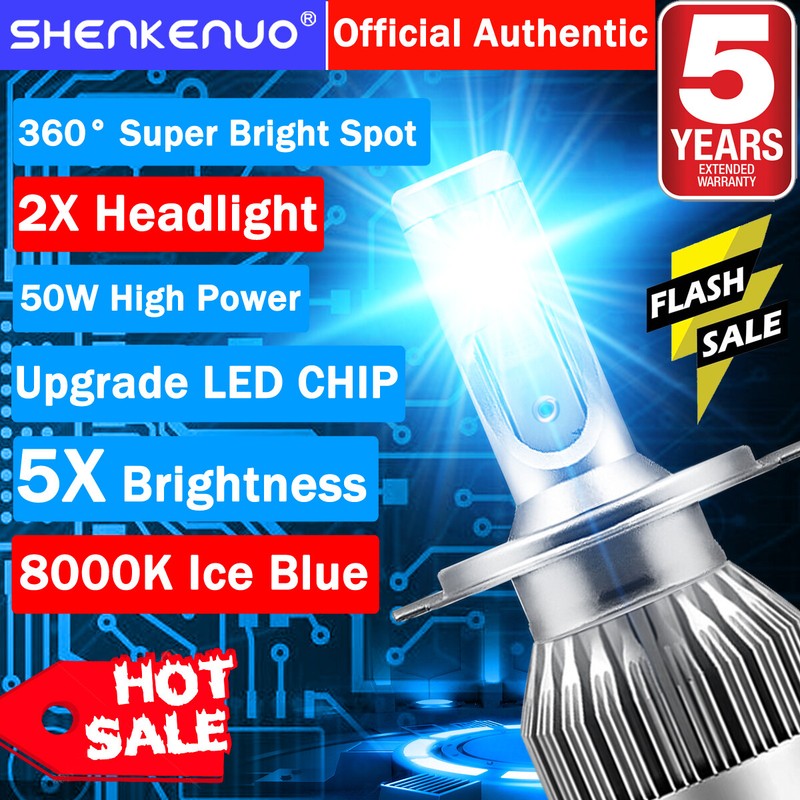 For TOYOTA Tacoma 1997-2015 -2pc 8000K Ice Blue LED Headlight Bulb High Low Beam