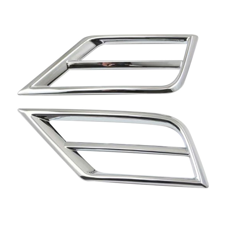 2Pcs Left Right ABS Chrome Front Fog Light Lamp Frame Cover Trim For VW Tiguan