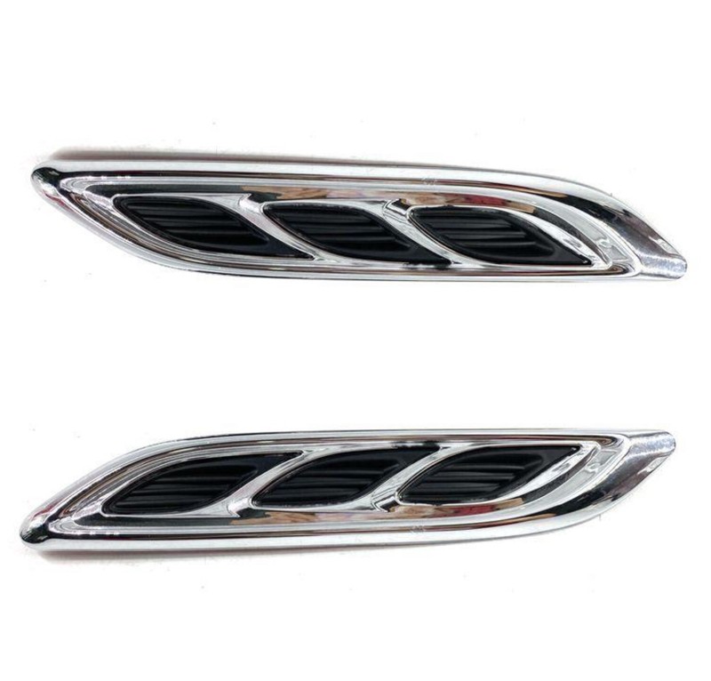 Pair Left Right Front Hood Vent Chrome Trim Molding for Buick Lacrosse 14-16