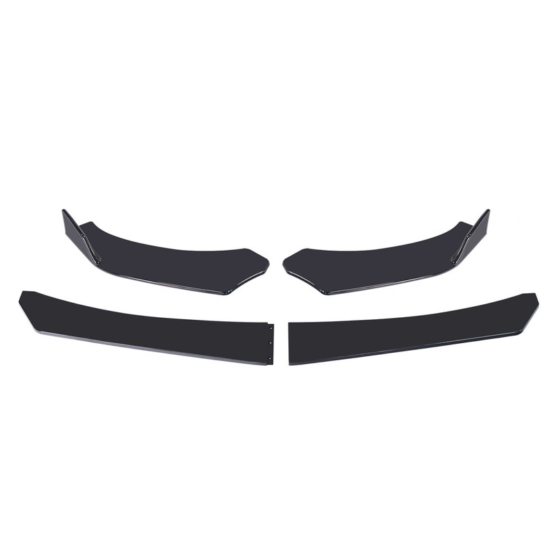 For Benz W205 W204 W21 Front Bumper Lip Splitter Spoiler + 86.6" Side Skirts gallery