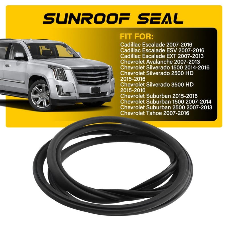 Fit Chevy Silverado 2500HD 2015-2016 Rubber Weatherstrip Seal Sunroof Glass 1PCS
