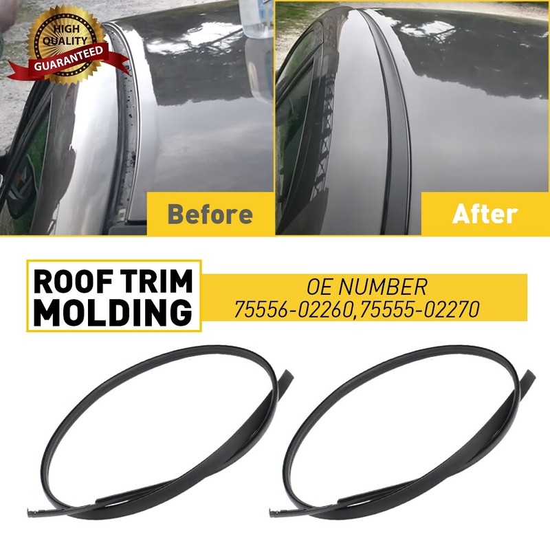 For 2014-2017 Toyota Corolla Sedan 2PCS Roof Drip Trim Molding Left & Right Side