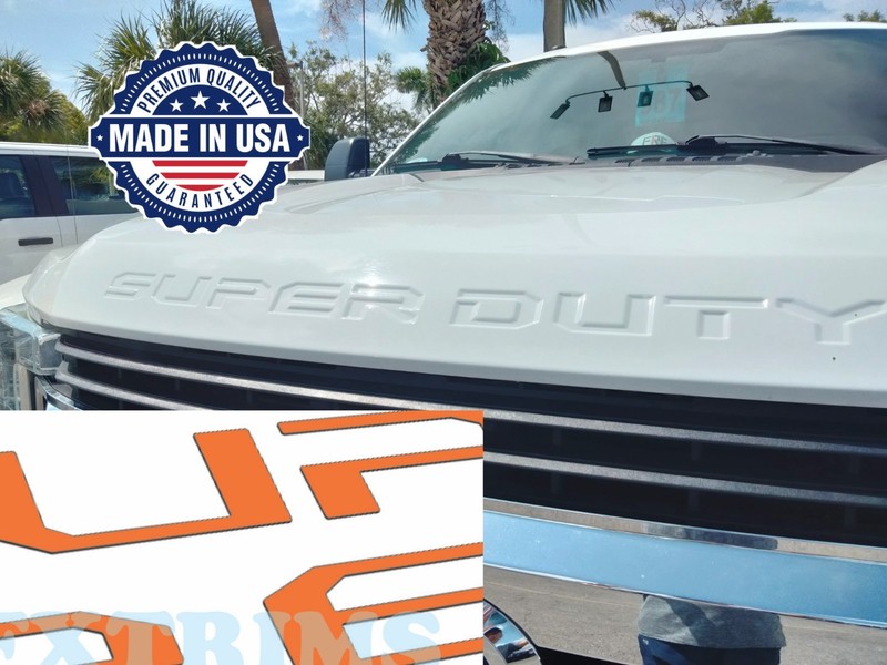 COMPATIBLE WITH 2023 2024 25 2026 ORANGE MATTE ABS PLASTIC FRONT GRILLE LETTERS