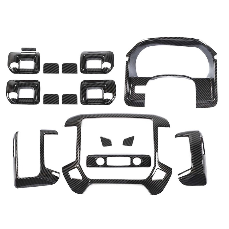 Carbon Fiber Interior Exterior Decor Cover Trim For Chevy Silverado Sierra 14-18 gallery
