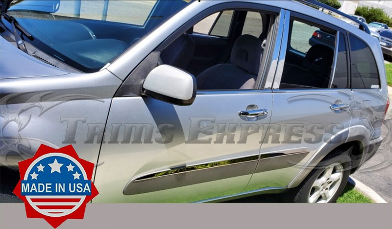 fits:2001-2005 Toyota RAV4 Flat Body Side Molding Trim top thin 1" wide 4Pc gallery