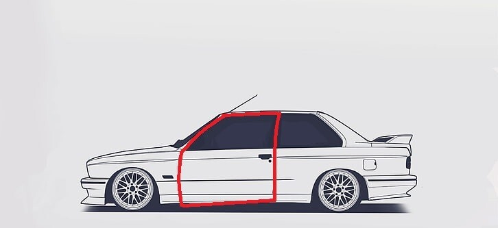 Door Seals Weatherstrip Inner DOOR Seal Gaskets for BMW E30 COUPE 3 SERIES 82-93