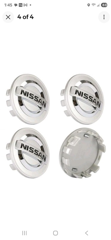 Set of 4PCS Silver 54mm Wheel Center Cap Fits Nissan Altima Maxima Murano Rogue