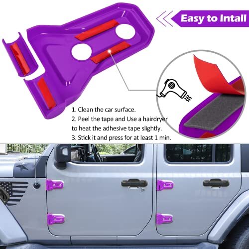 LAIKOU 15PCS Set Hinge Trim Kit fit for Jeep Wrangler JL JLU 2018-2022 Door... gallery