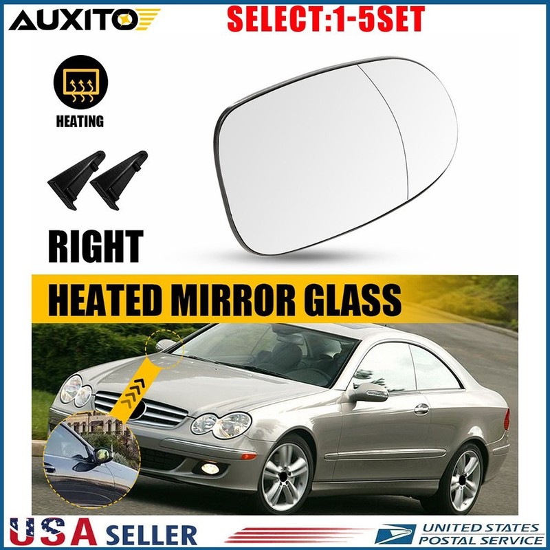 For 04 Mercedes SL55 AMG Heated Passenger Side RH Mirror Glass 2308100821 1-5X