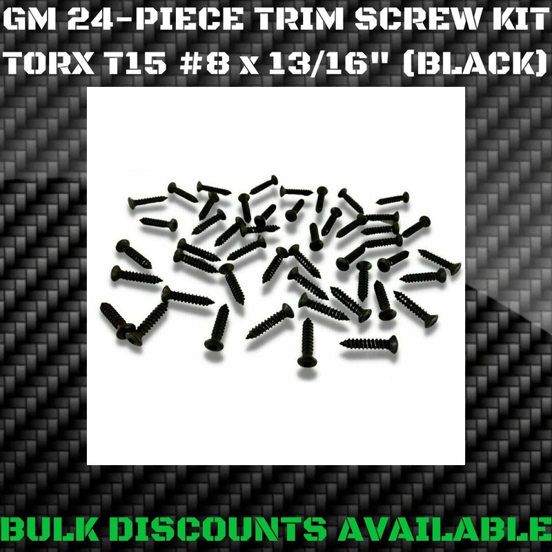 1953+ Corvette C1 C2 C3 C4 C5 Headlight Bezel Marker Grille Trim Screws OEM GM
