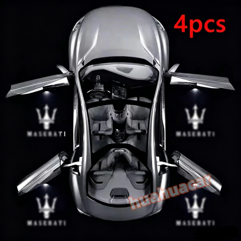 LED Door Shadow Projector Lights 4PCS For Maserati Levante 2017-2022