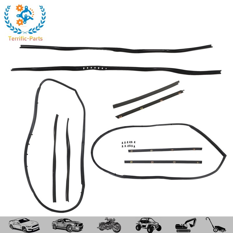 Fit For Jeep Wrangler YJ CJ7 CJ8 1976-95 Weatherstrip Seal Kit 10 Pieces Rubber