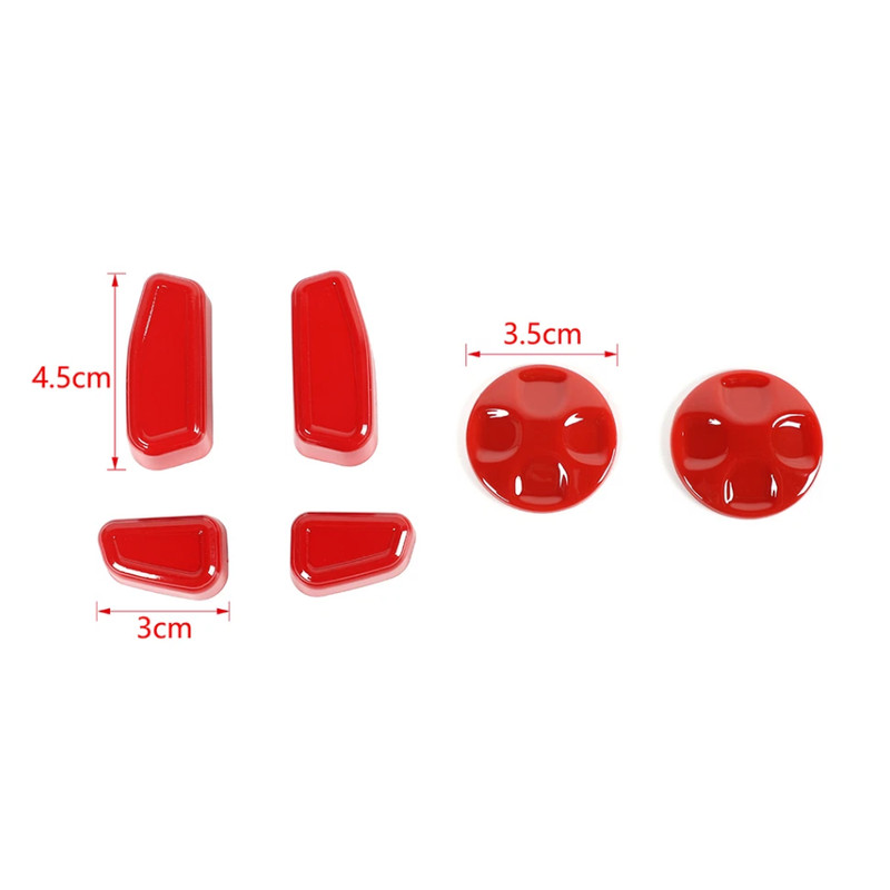 For Dodge Ram 1500 2019-2025 ABS Red Electric Adjust Switch Button Cover Trim 6P gallery
