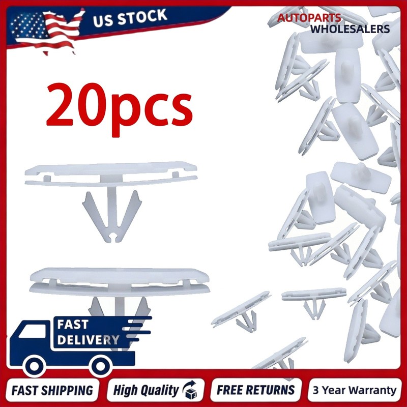 20Pcs White Retainer Clips 68395634AA For 2018 2019 2020 Jeep Wrangler New gallery