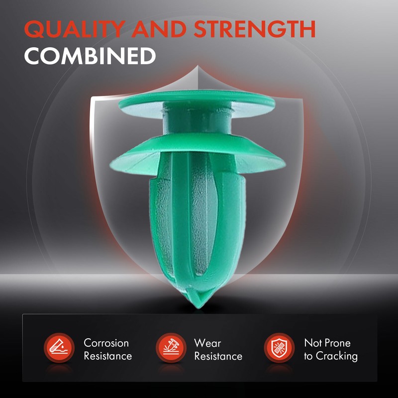 30x 9mm Nylon Door Panel Retainer Clip Double Head-Type for Chevrolet GMC Buick gallery