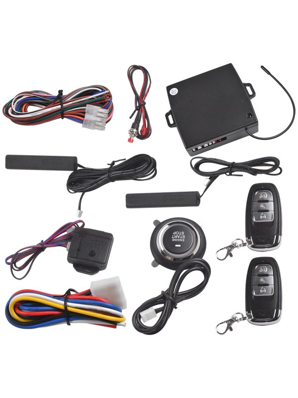 Car One-button Start Keyless Entry Engine Alarm System Remote Starter Stop Kit gallery