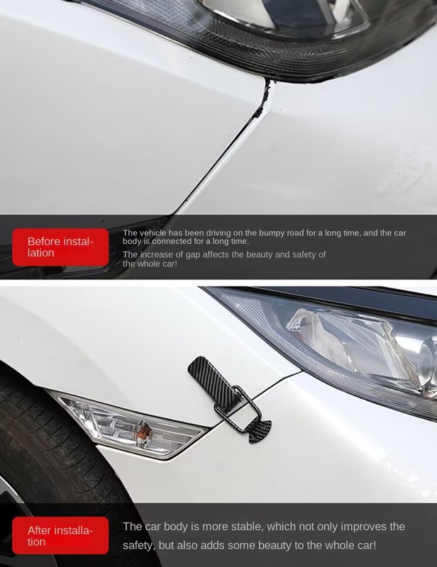 Car Bumper Fixed Lock Security Buckle Hooks Clip Fasteners Decor Carbon Fiber gallery