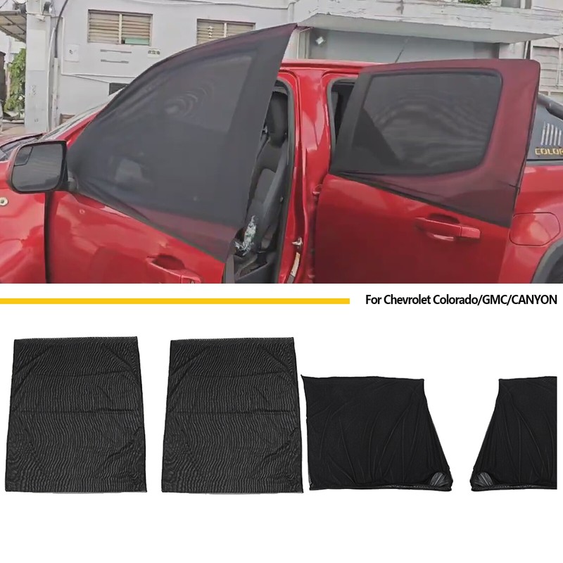 Window Sun shades Mesh Net Insect Prevention For Chevy Colorado/GMC/CANYON 14-22