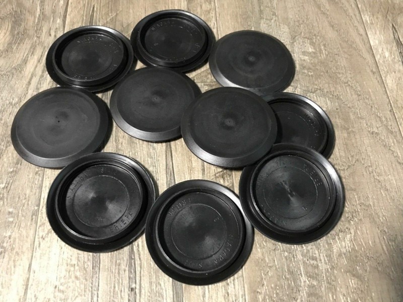 1-3/4″ flush mount black plastic body and sheet metal hole plugs – 10 pcs