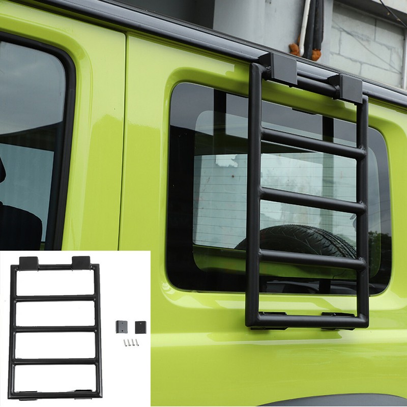 Iron Black Rear Window Extension Climbing Ladder Fit For Suzuki Jimny 2019-2021
