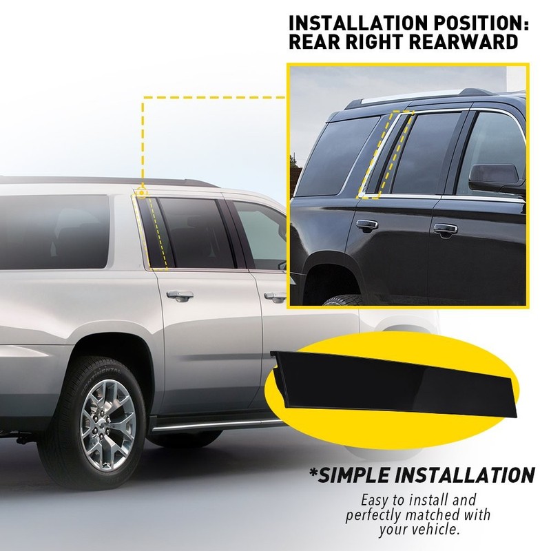 Rear Right Rearward Window Trim Molding Panel For 15-18 Chevrolet Suburban Yukon gallery