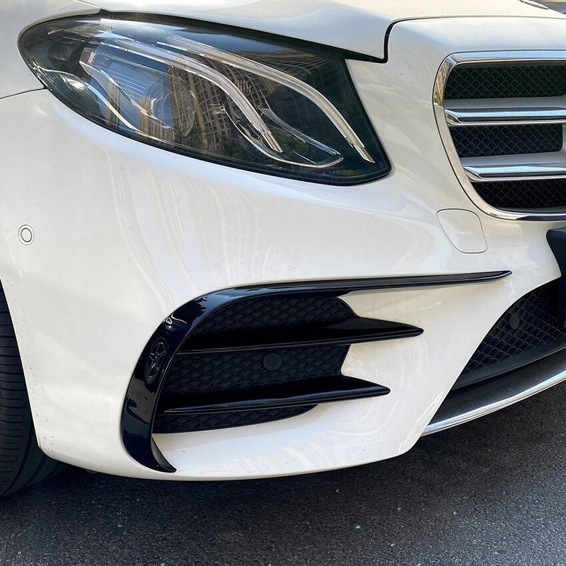 Front Bumper Lip Splitter Spoiler+Fog Light Cover Trim Fit Benz E-Class W213 gallery