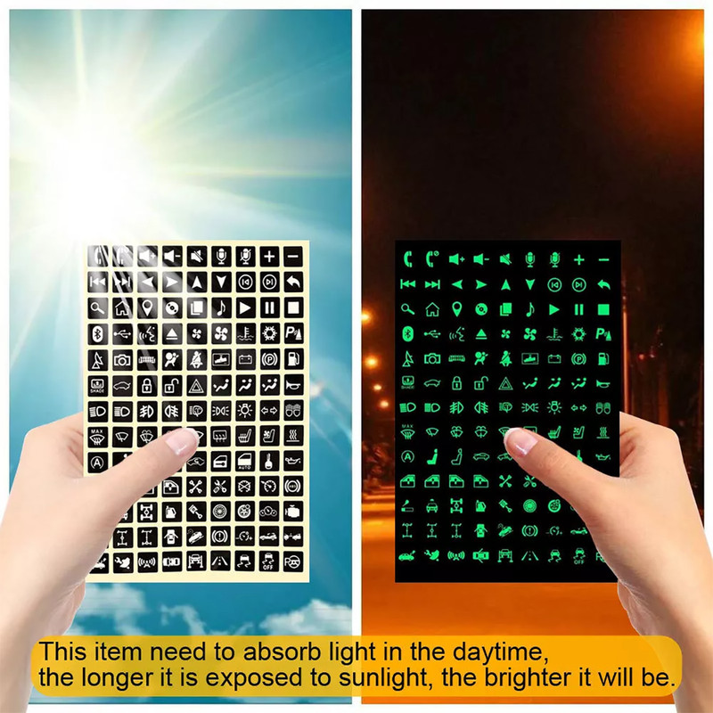 Universal Luminous Car Interior Panel Button Switch Decal Sticker Accessories gallery