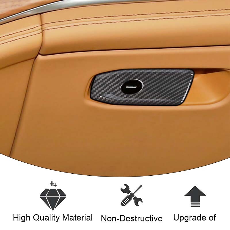 Co-pilot Storage Box Handle Trim Fit for Jeep Grand Cherokee 21+Carbon Fiber ABS gallery