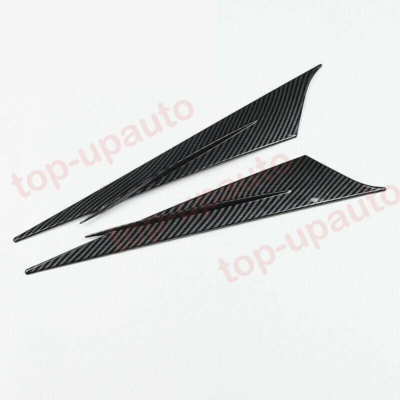 2X Carbon Fiber ABS Headlight Lamp Eyebrow Molding Trim For Honda Civic 2022-24 gallery