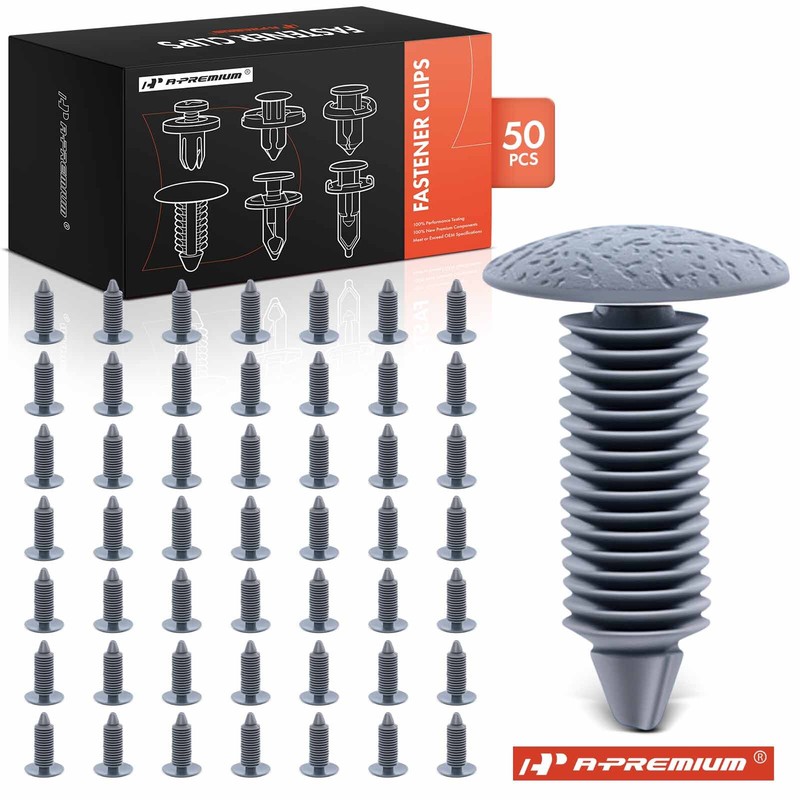 A-Premium 50x 7.1mm Trim Panel Retainer Molding Fastener Single Head for Ford