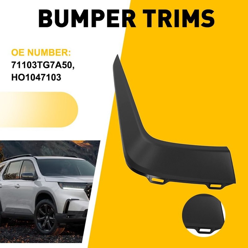Front Right Upper Bumper Cover Molding Trim Fit Honda Pilot 2019-2022 Black EAQ