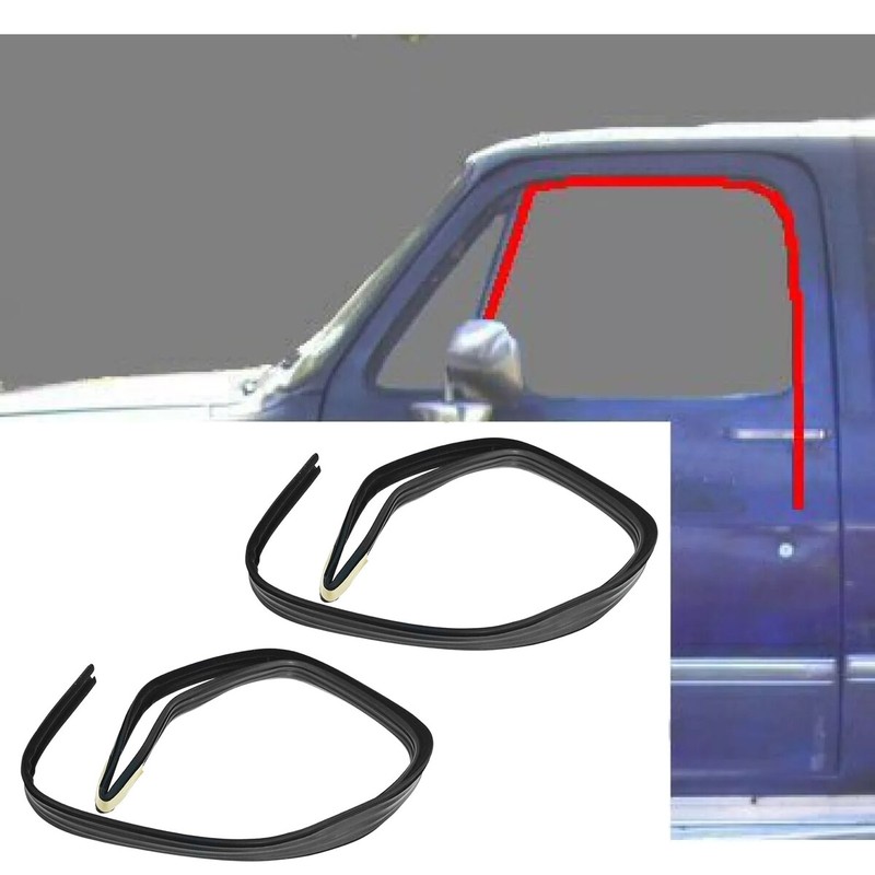 2x Front Door Seal Window Run Channel Weather Strip For Chevy GMC C/K Pickup