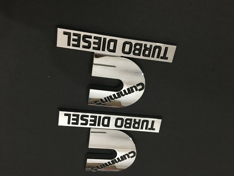 2PCS 4.4'' Chrome Black Cummin Diesel Decoration Emblem Badge gallery