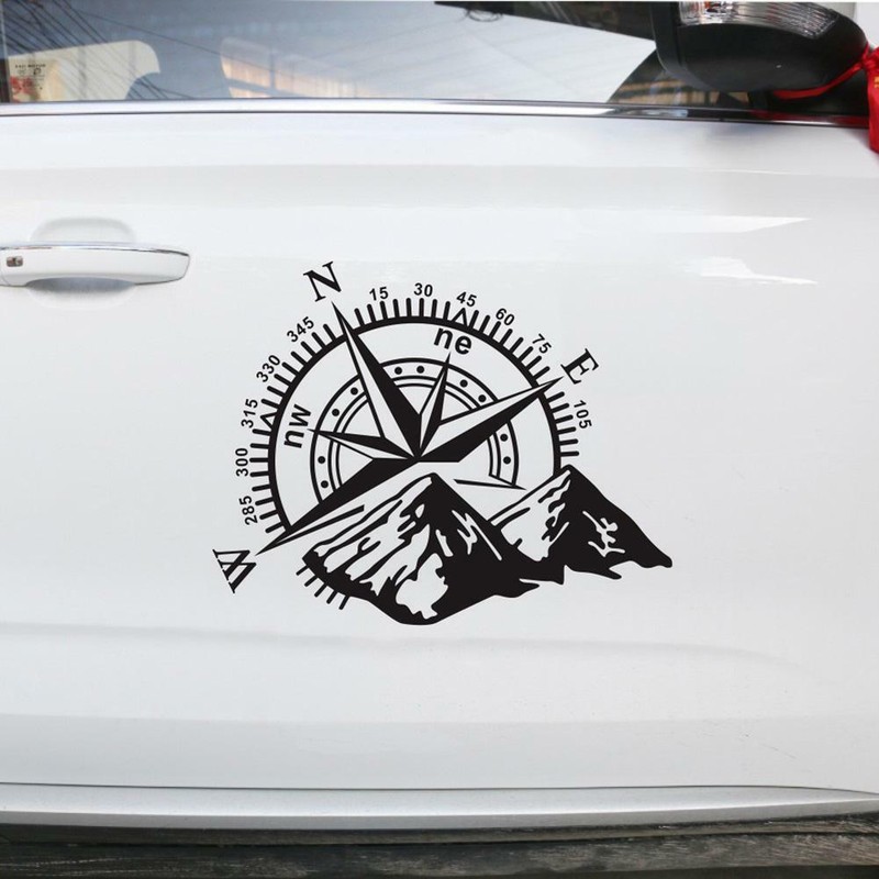 Compass Mountain Vinyl Decals For Car Camper Van Caravan Sticker Graphic Decor gallery