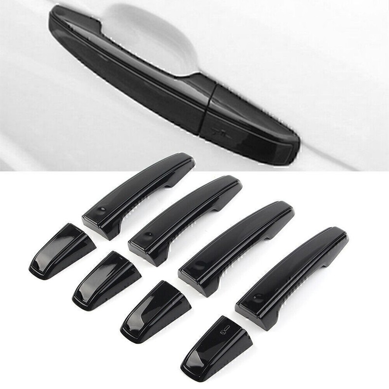 Black Door Handle Cover Trim For Range Rover Sport Discovery For Jaguar F-PACE