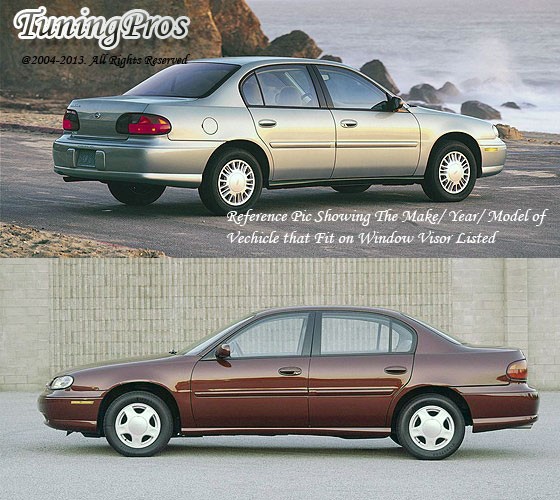 For Chevrolet Malibu 1997-2003 Smoke Window Rain Guards Visor Deflector 4pcs Set gallery