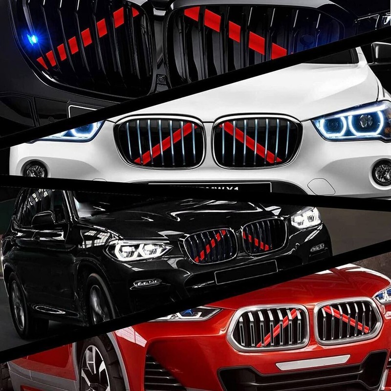Front Grille V Bar Brace Wrap Cover Insert Trim Stripe For BMW F01 F10 F11 X1 X2