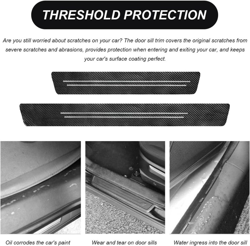 Customized For Hyundai 9Pc Car Door Sill Trunk Trimmable Threshold Protector Kit gallery
