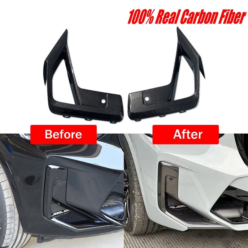 Front Fog Light Lamp Cover Trim For BMW X3M F97 X4M F98 19-23 Real Carbon Fiber gallery