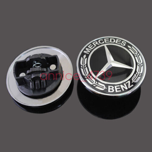 NEW Hood Black Flat Laurel Wreath Badge Emblem A0008171701 gallery