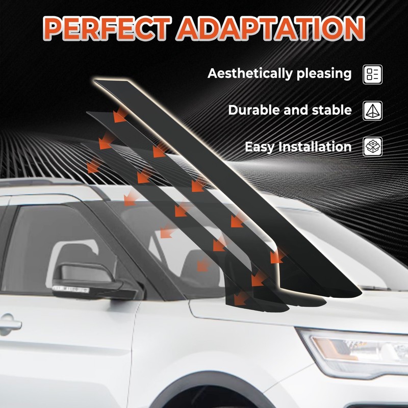1X Right Passenger Side Outer A-Pillar Molding Trim Kit For 11-19 Ford Explorer✅ gallery
