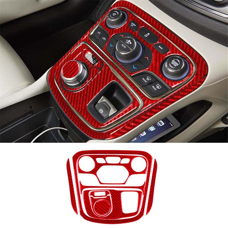 35Pcs For Chrysler 200 2015-2017 Red Carbon Fiber Full Interior Kit Cover Trim gallery